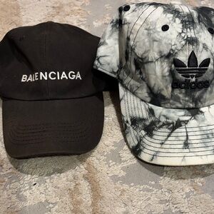 Lot. Selling both together Balenciaga Black Cap and Adidas Tie-Dye Cap